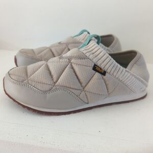 Teva ReEmber Quilted Slippers Moc Shoes Slip On Comfort Beige Womens 7